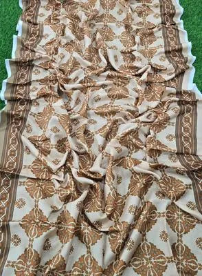 Brown Permimum Printed Dhanak
