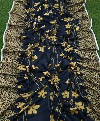 Blue Permimum Printed Dhanak