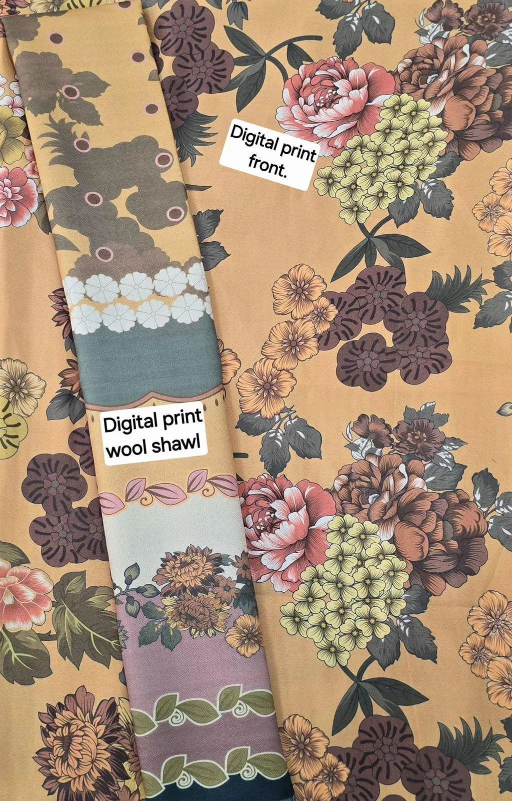 Brown Digital Printed Karandi