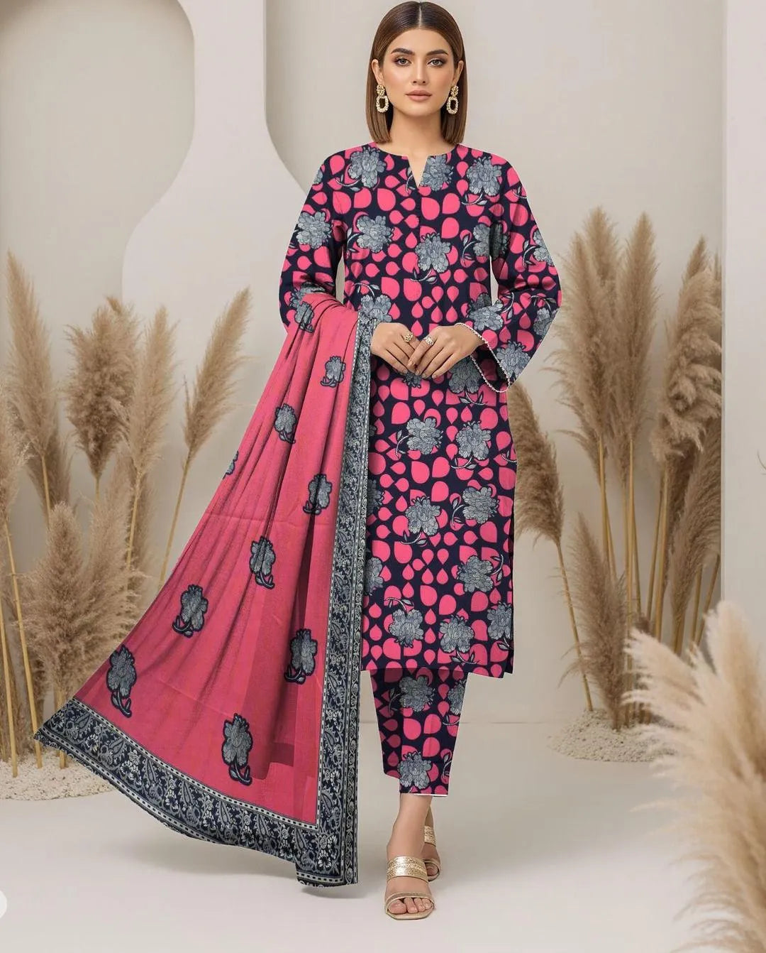 Multicolor Digital Printed Karandi