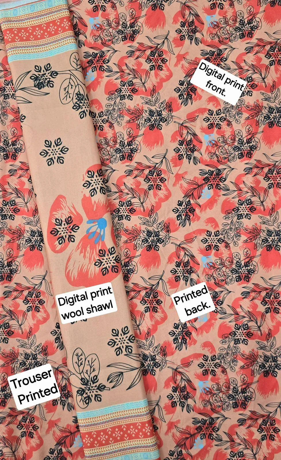 Beige Digital Printed Karandi