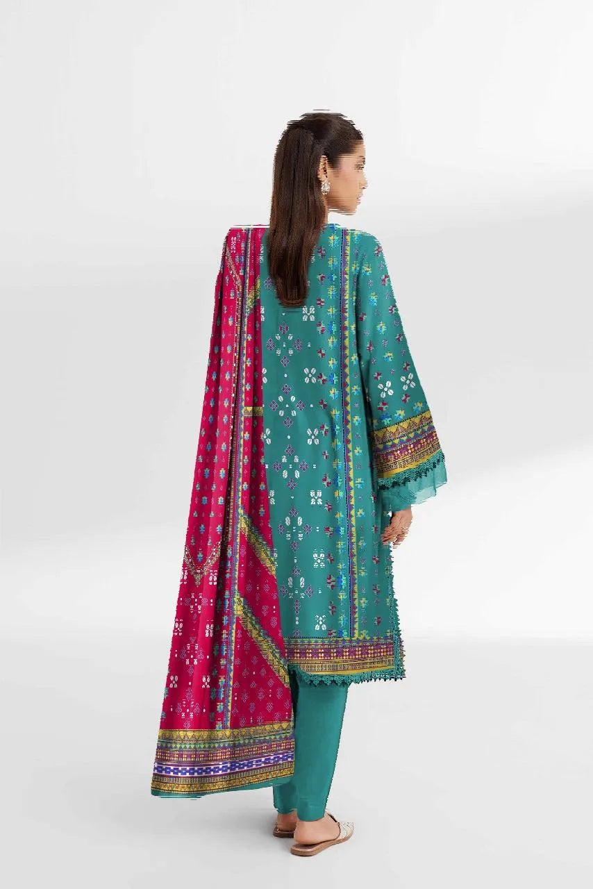 Blue Digital Printed Karandi