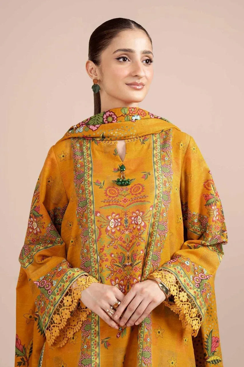 Golden Digital Printed Karandi