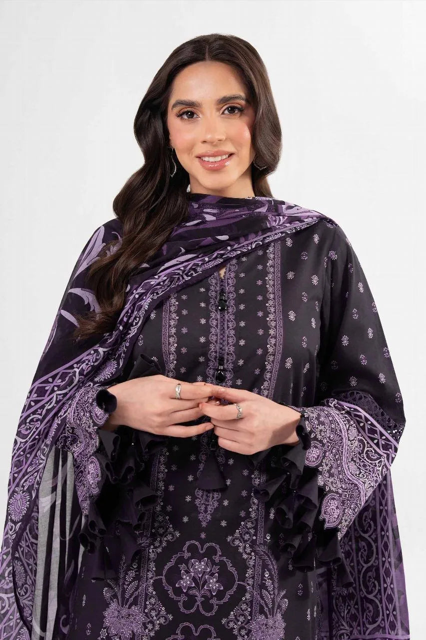 Purple Digital Printed Karandi