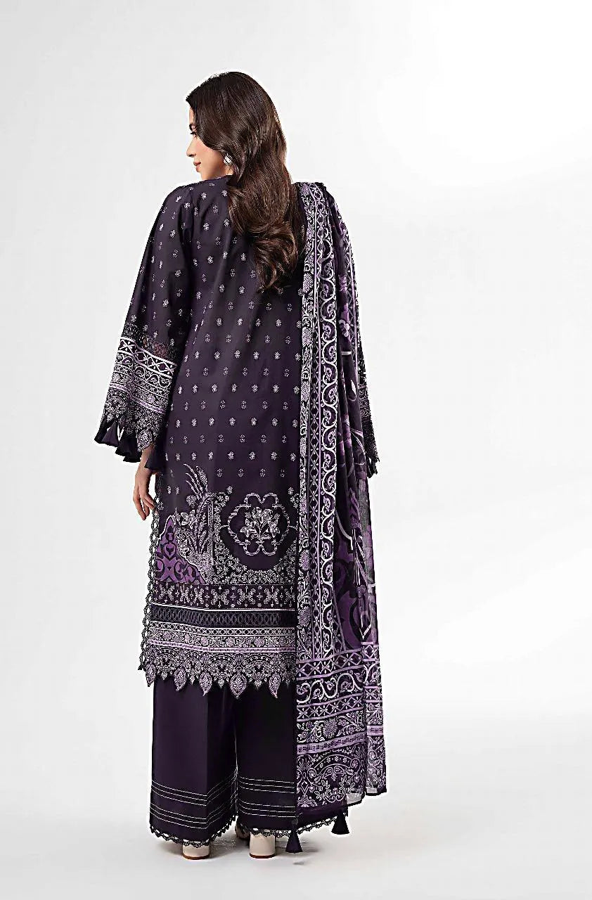 Purple Digital Printed Karandi
