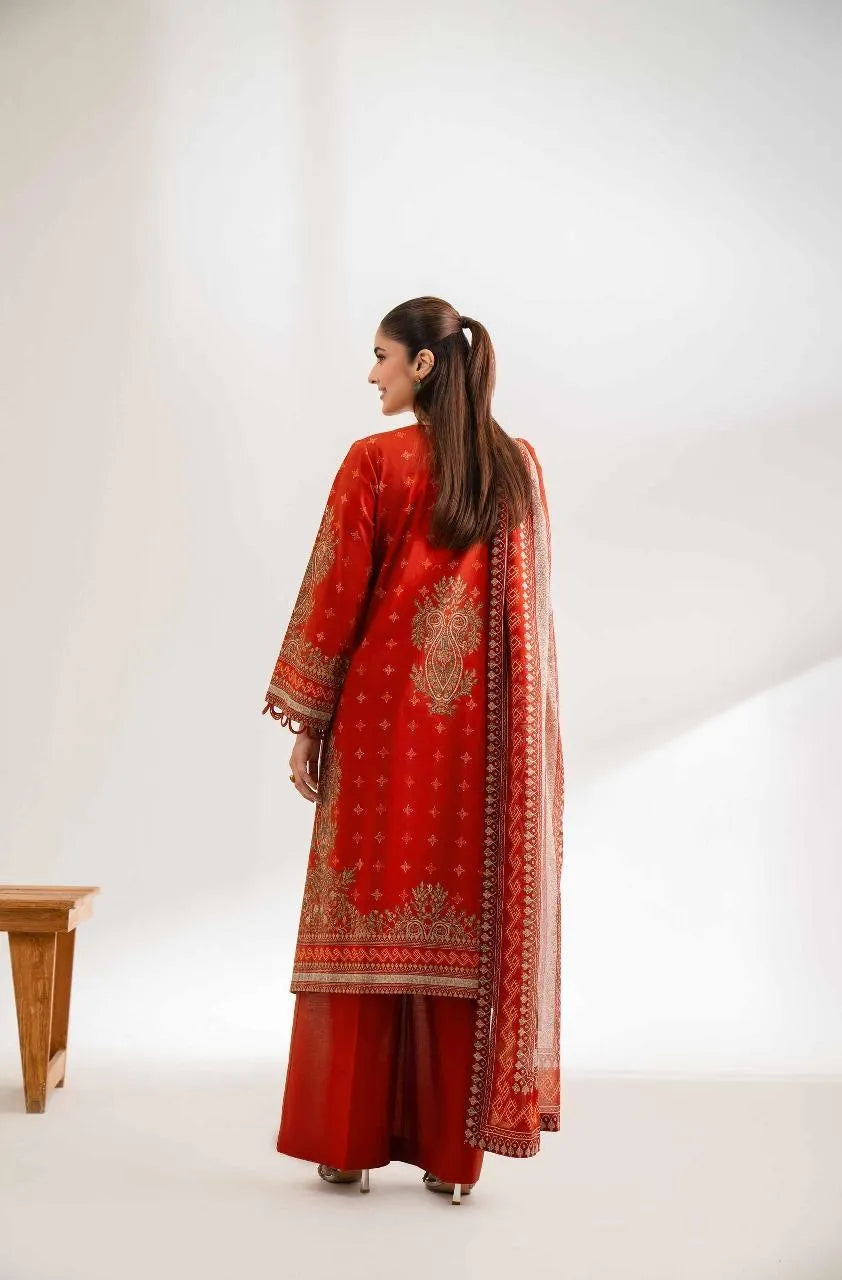 Orange Digital Printed Karandi