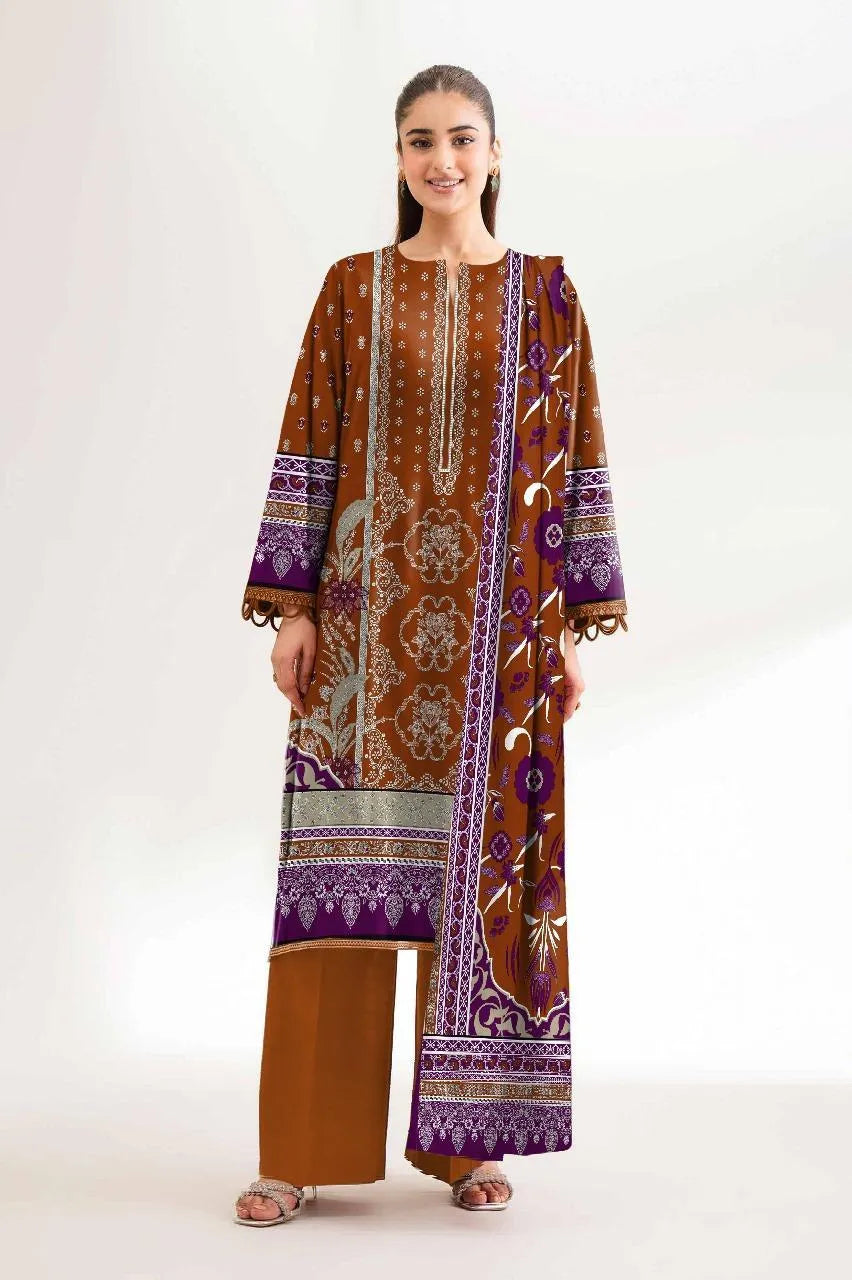 Brown Digital Printed Karandi